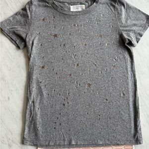 Sol Angeles Anthropologie Gray Star T-Shirt